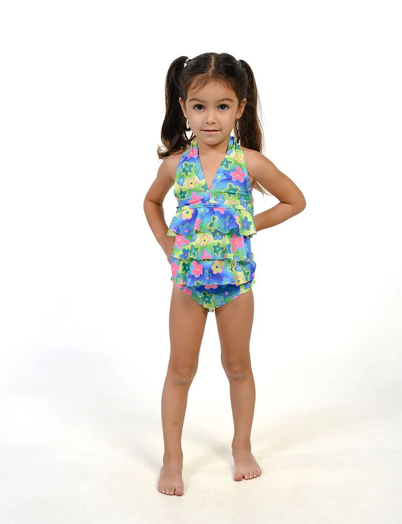 Tiered Halter tankini for Toddler giirls