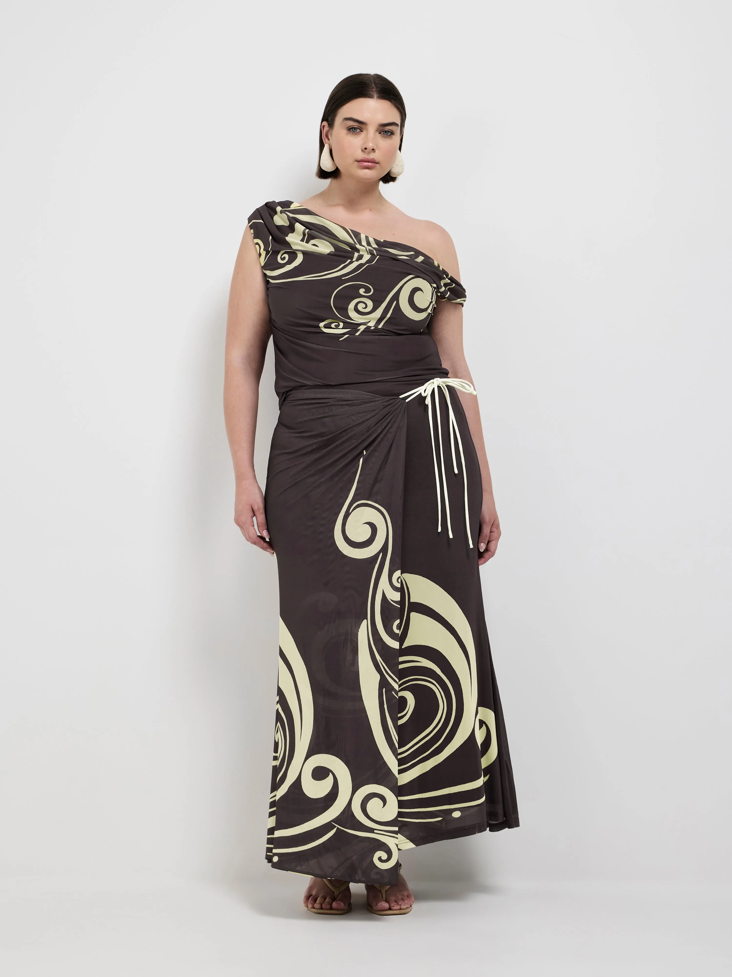 WAVE NOUVEAU MIDI SKIRT