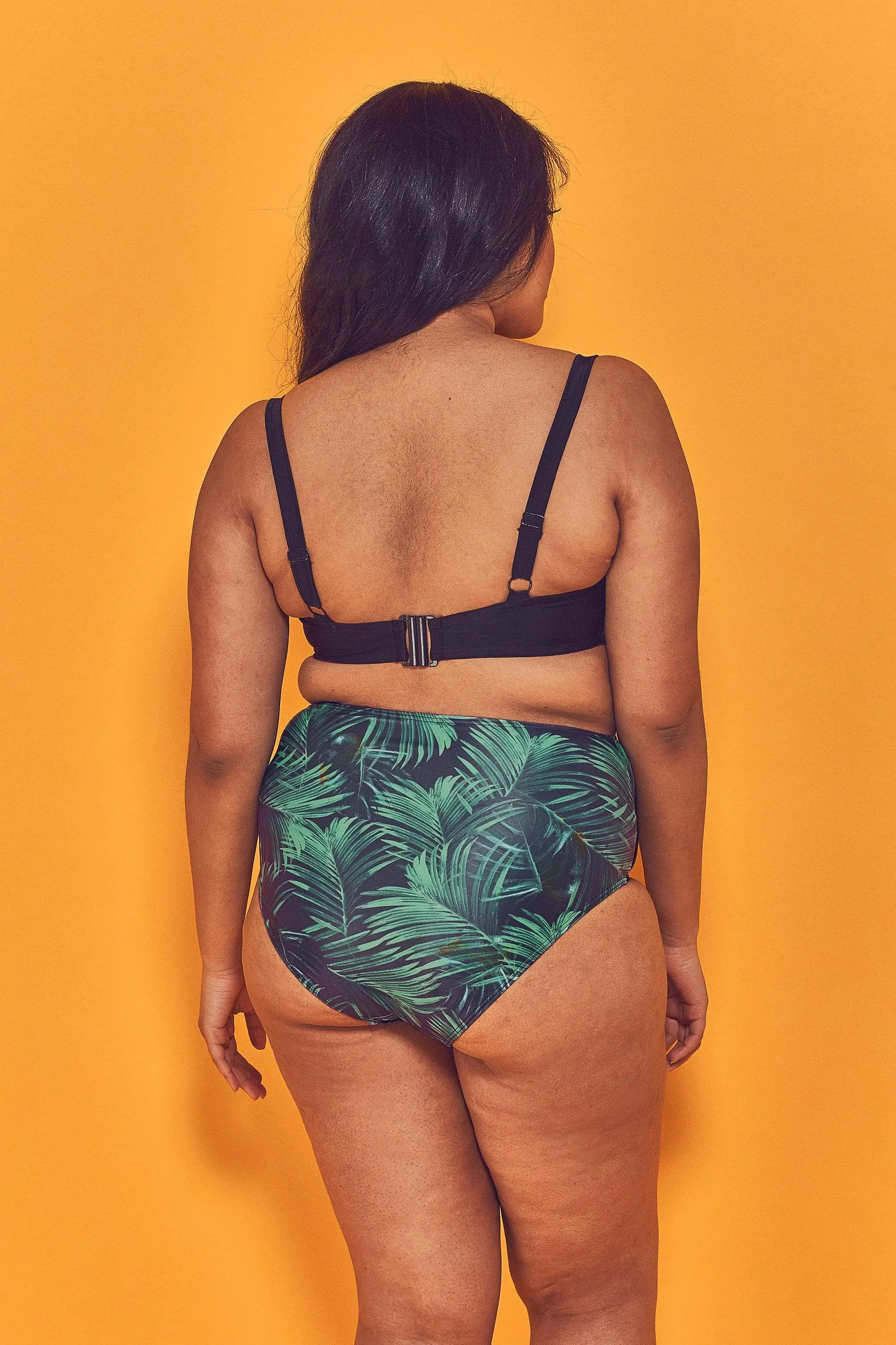 Wolf & Whistle Palm High Waist Bikini Brief Curve