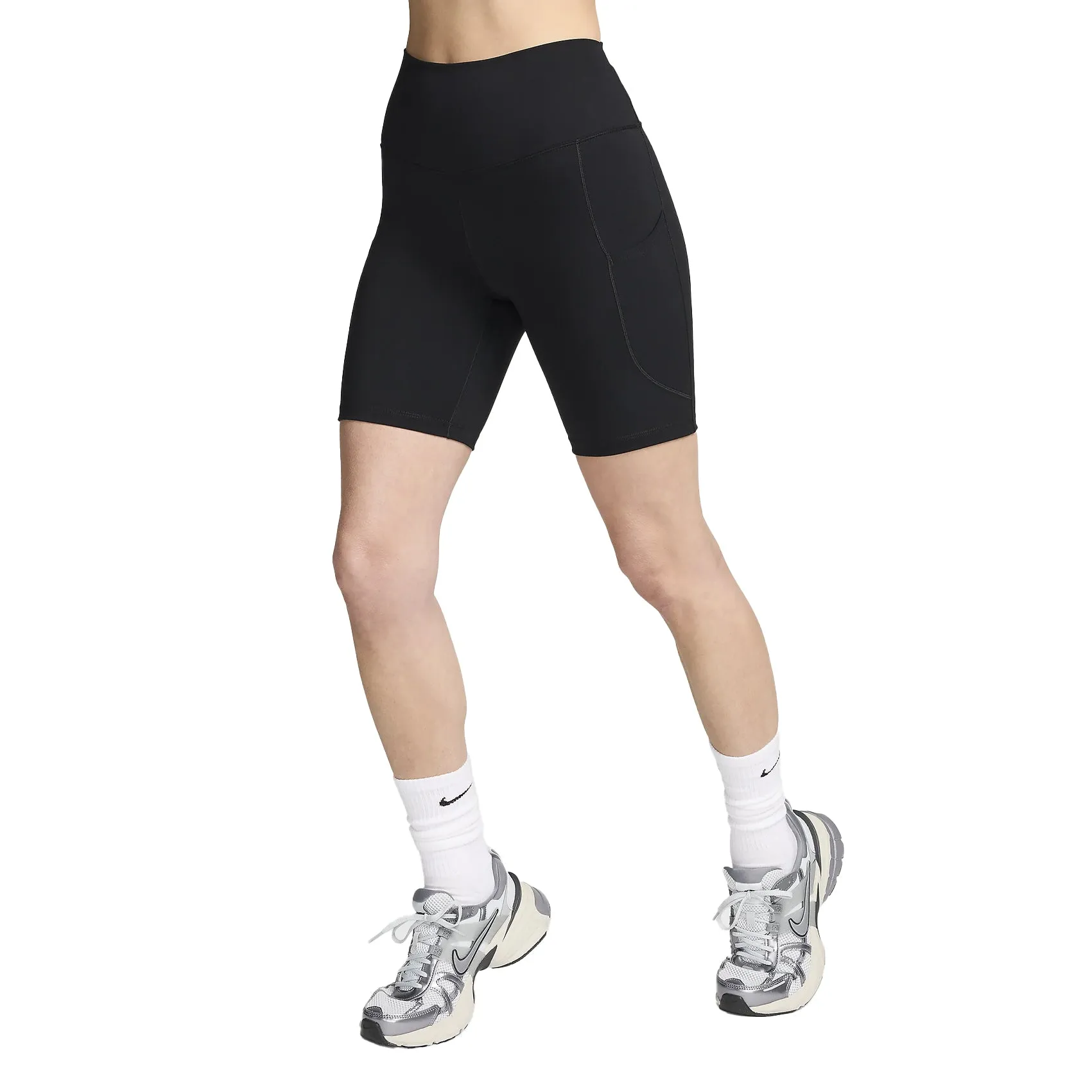 Womens Nike Dri-Fit One High-Waisted 8-Inch Biker Shorts With Pockets