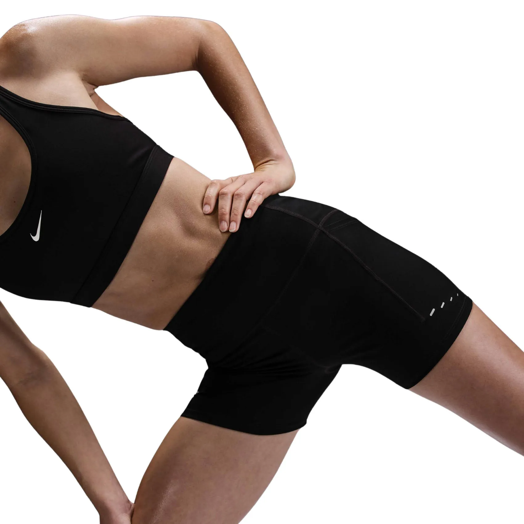 Womens Nike Swift High-Waisted 4" Tight Running Shorts with Pockets