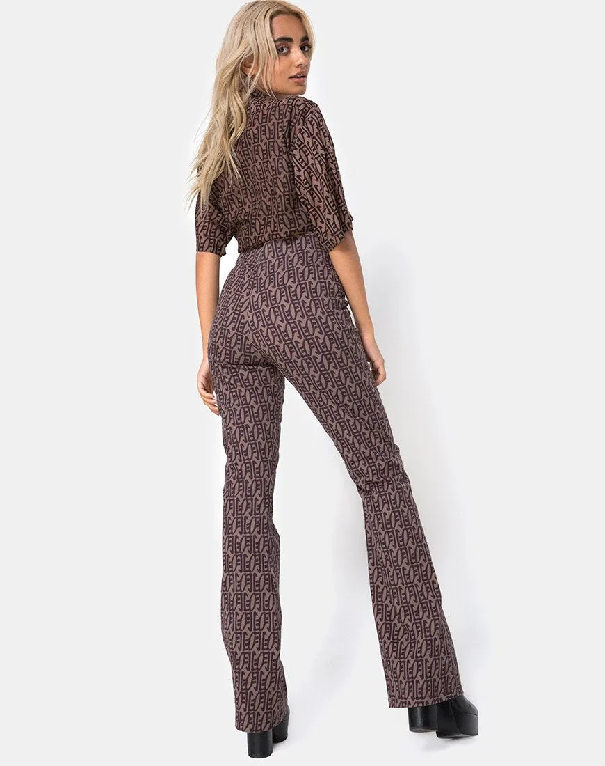 Zolia Highwaisted Trousers in Chinese Moon